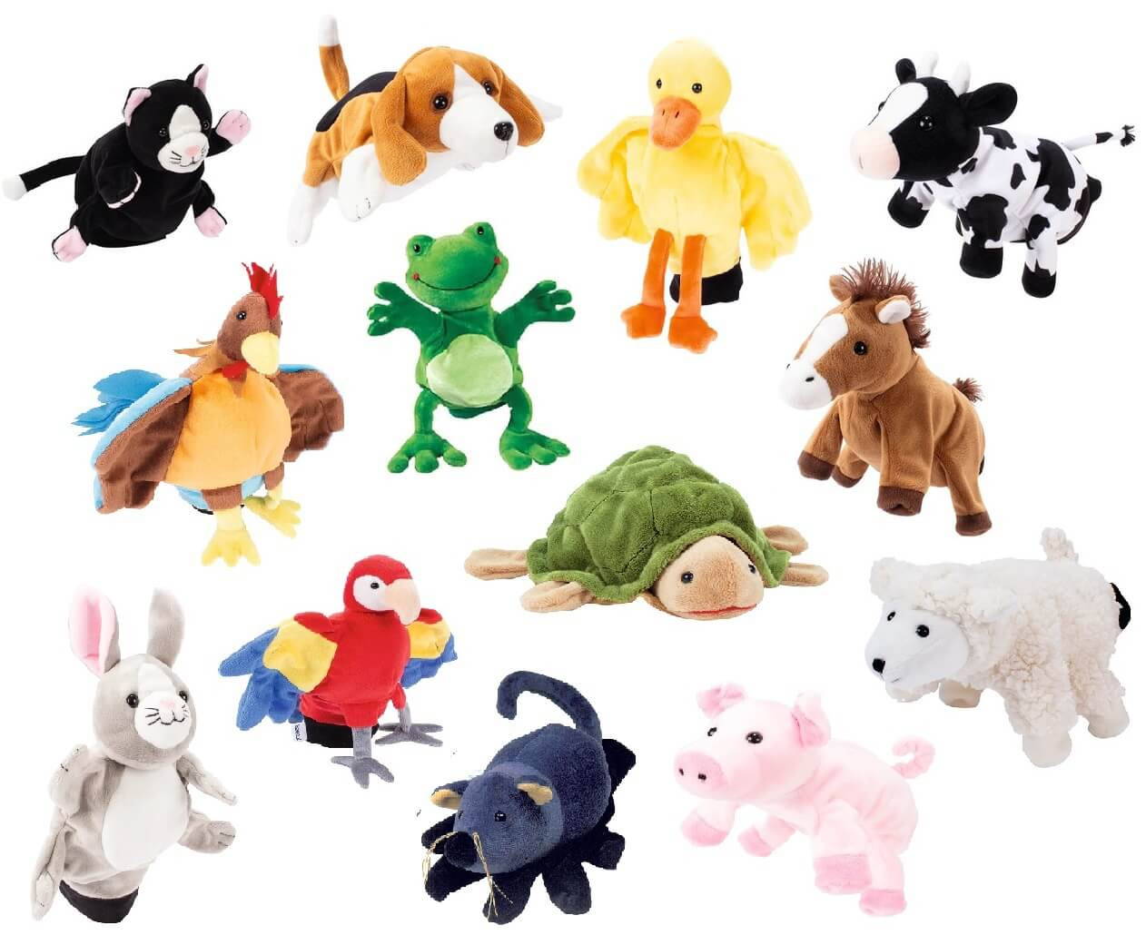 beleduc farm animal and pet hand puppets