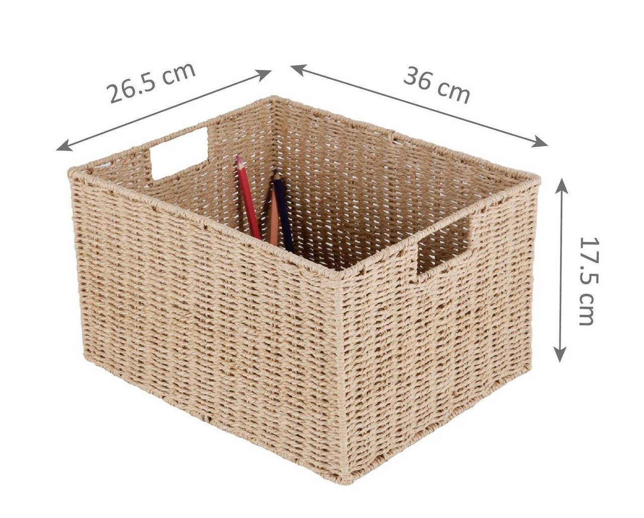 vivaio medium rectangle natural basket size