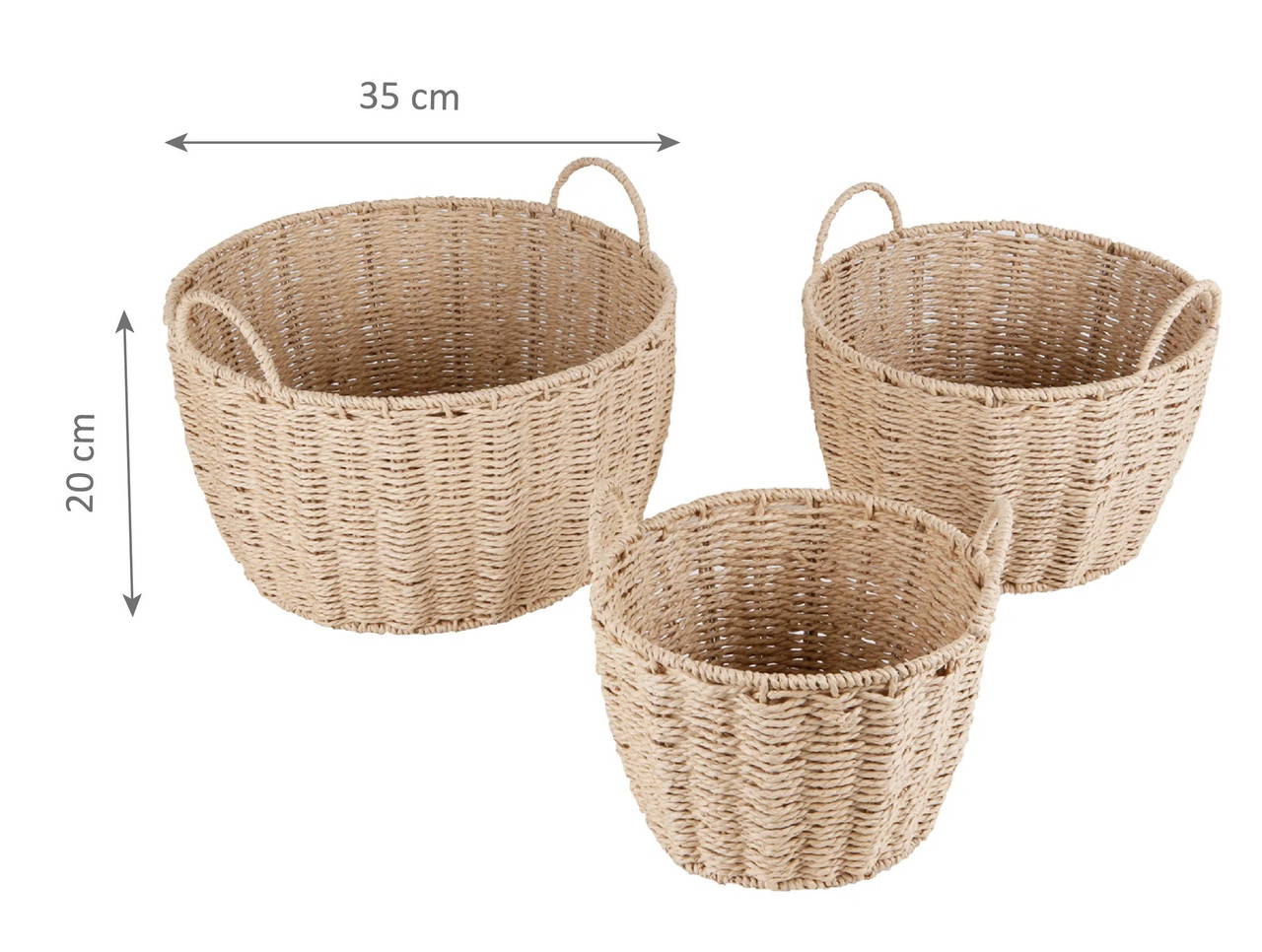 round storage baskets size