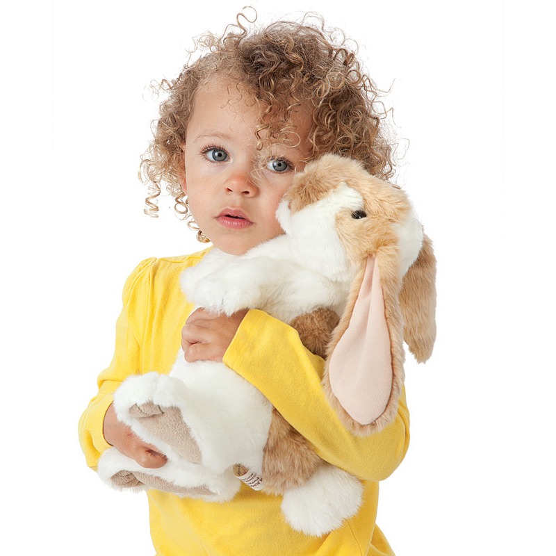 Standing Lop Rabbit Puppet with child