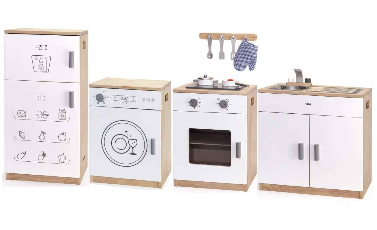 viga white kitchen play set