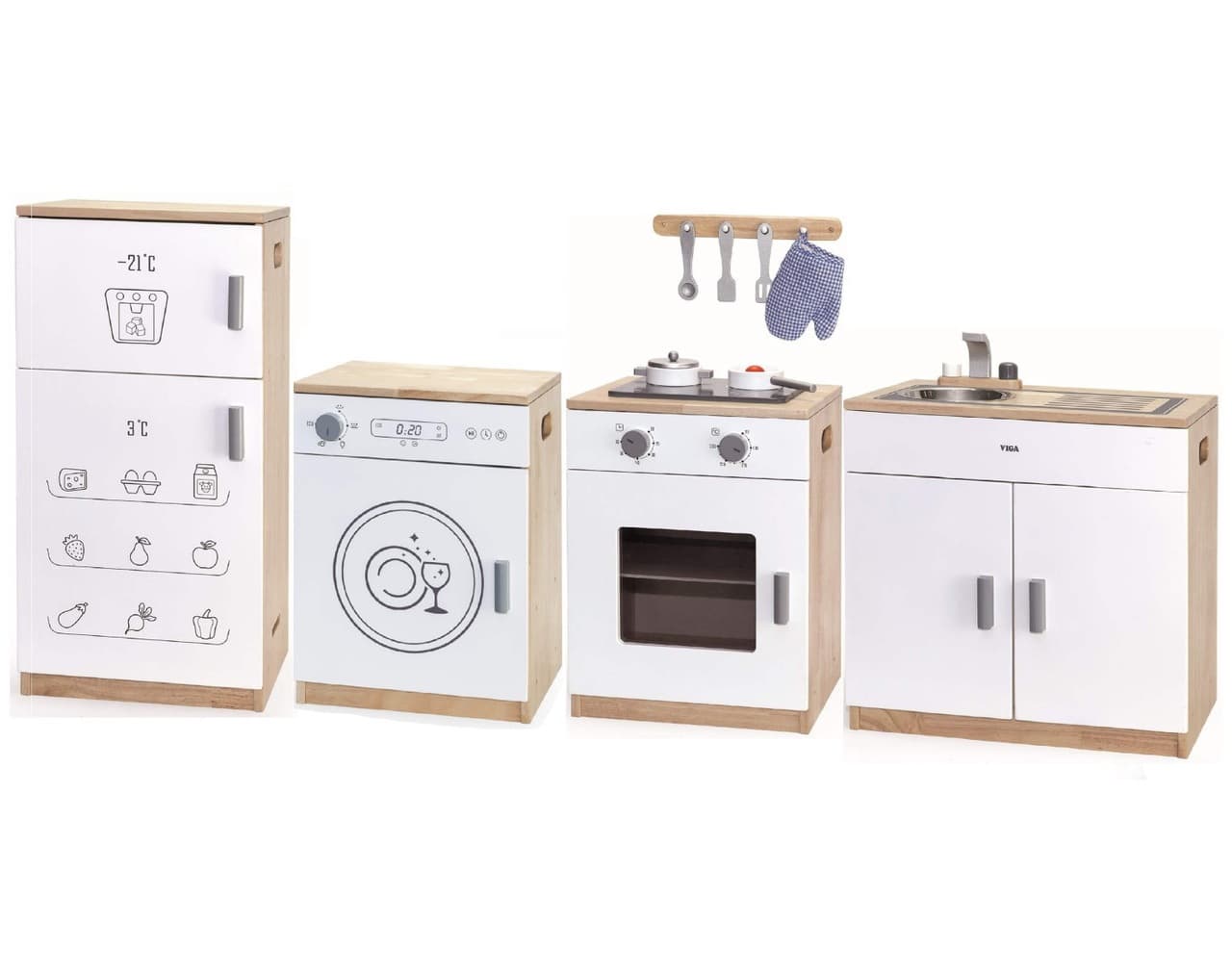 viga white kitchen play set