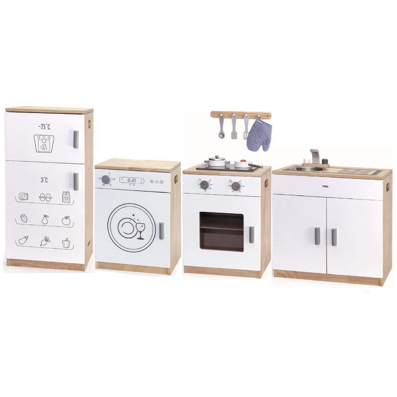viga white kitchen play set
