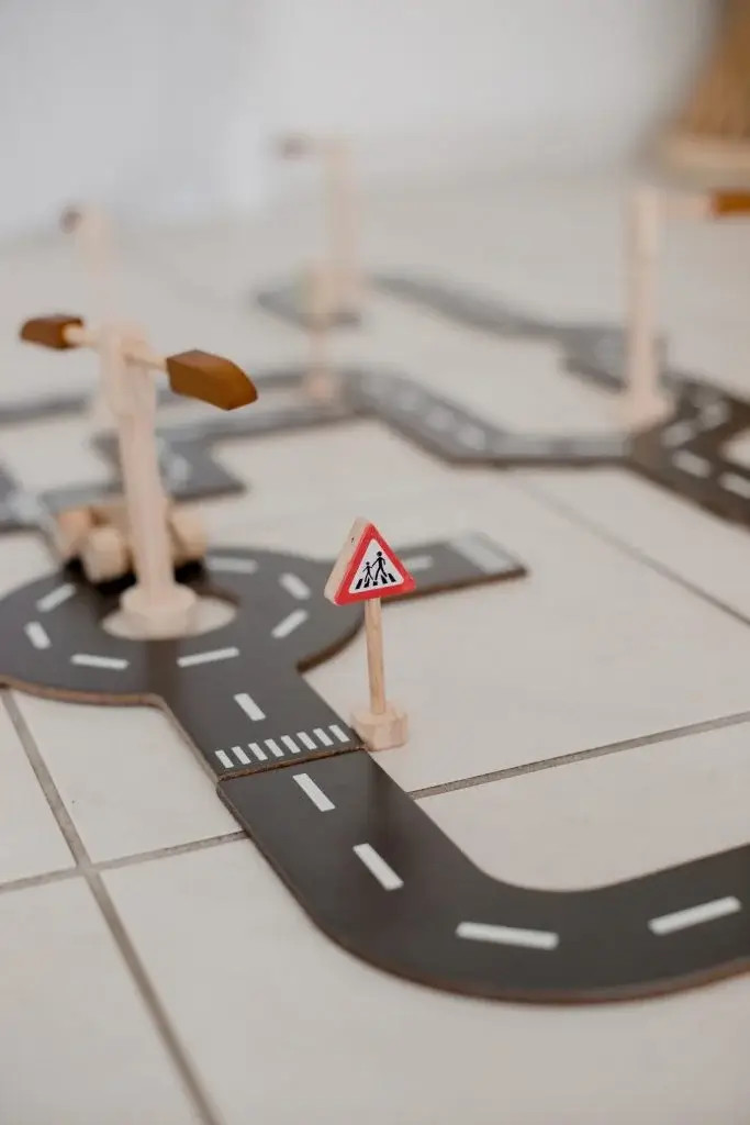 wooden road sign set