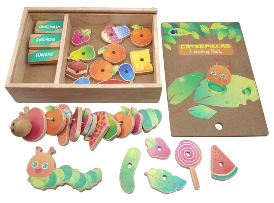qtoys caterpillar and lacing set qtoys caterpillar and lacing set