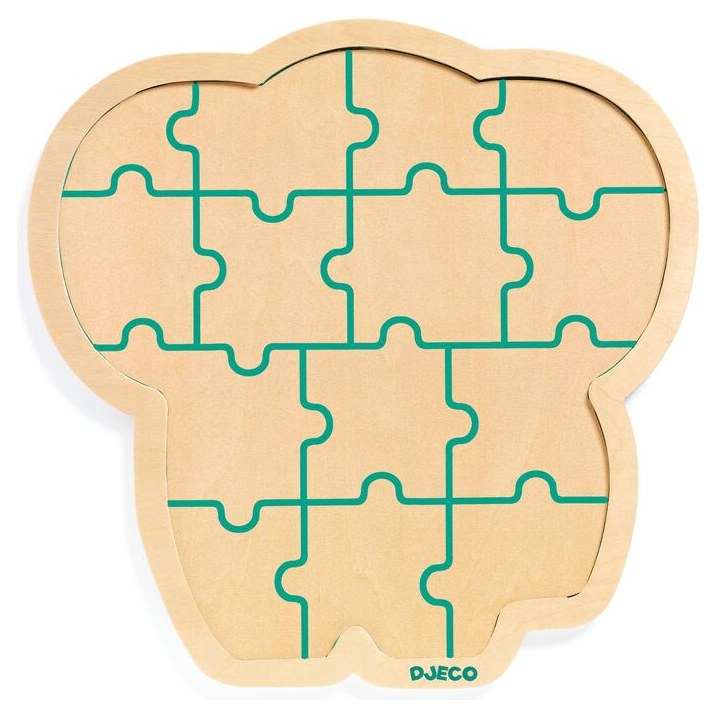 Djeco Elephant 14pc Puzzlo Wooden Puzzle - image 3