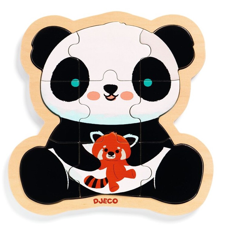 Djeco Panda 9pc Puzzlo Wooden Puzzle Djeco Panda 9pc Puzzlo Wooden Puzzle