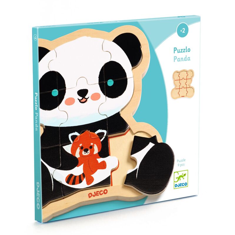 Panda 9pc Puzzlo Wooden Puzzle Panda 9pc Puzzlo Wooden Puzzle