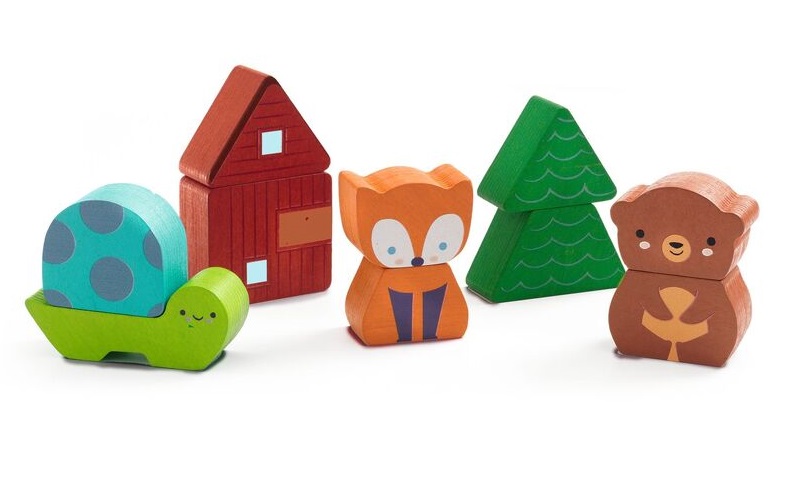 Djeco Rainbow Puzz & Match Wooden Puzzle Djeco Rainbow Puzz & Match Wooden Puzzle