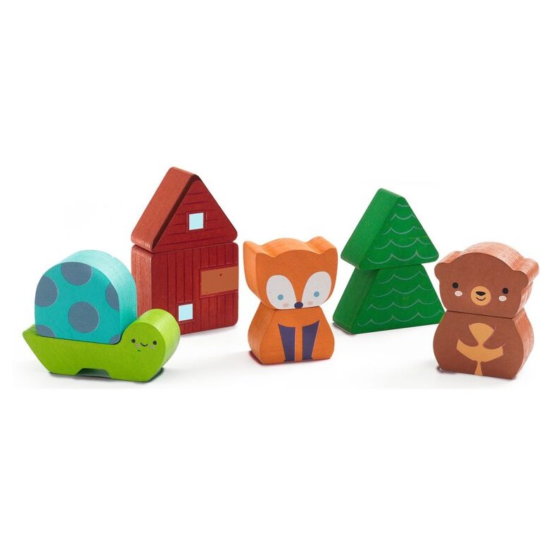 Djeco Rainbow Puzz & Match Wooden Puzzle - image 3