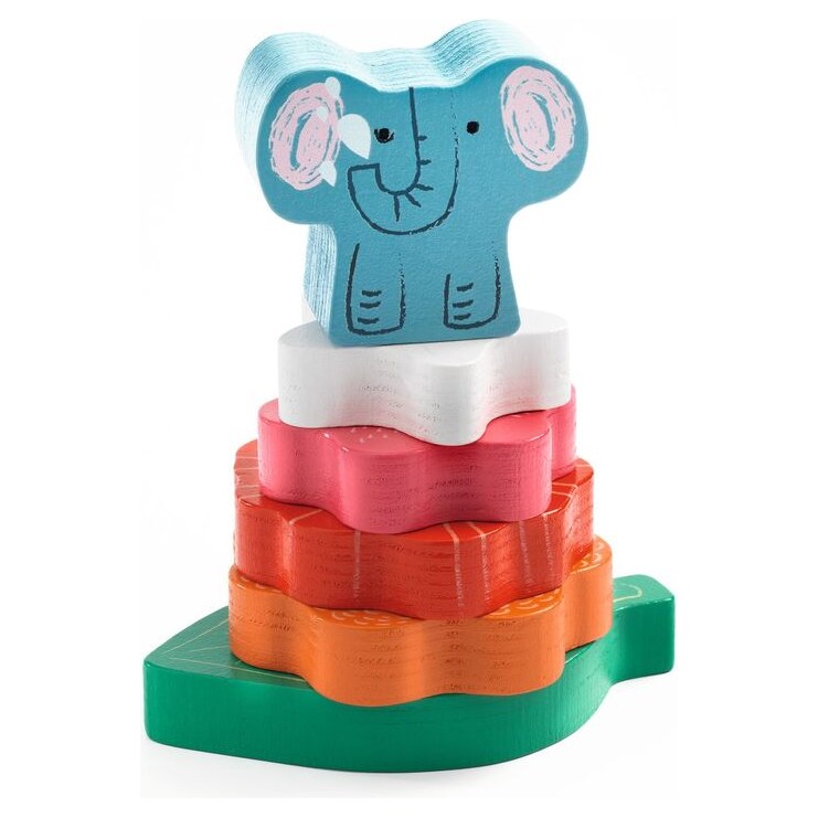 Djeco Happy Puzz & Stack Wooden Puzzle - image 4
