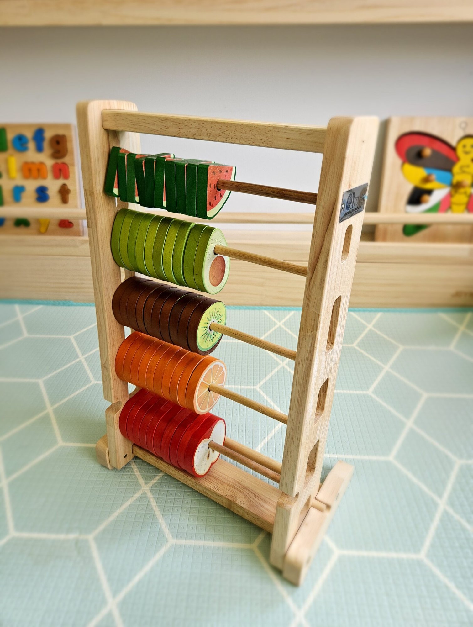 Qtoys Wooden Fruit Abacus - image 2