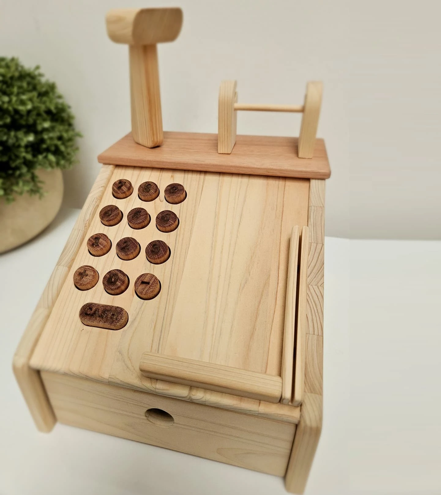 wooden cash register toy