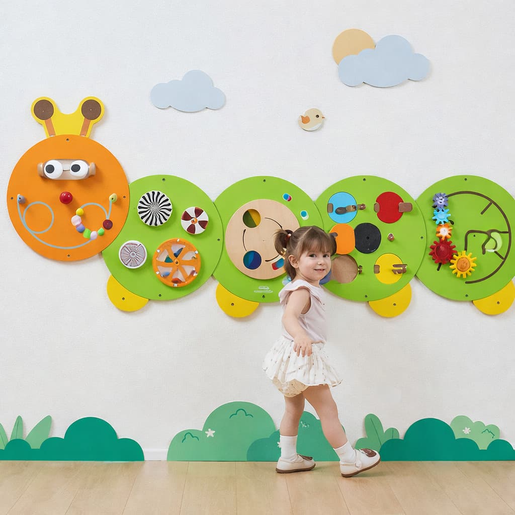 Viga large wall game caterpillar activity panel