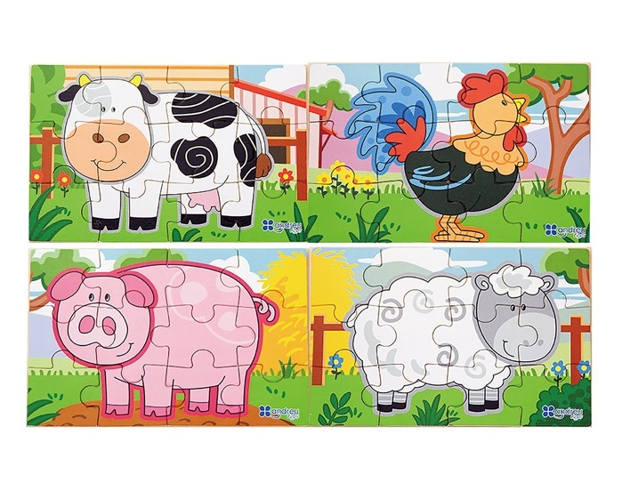 Viga Jigsaw Farm 4 in 1