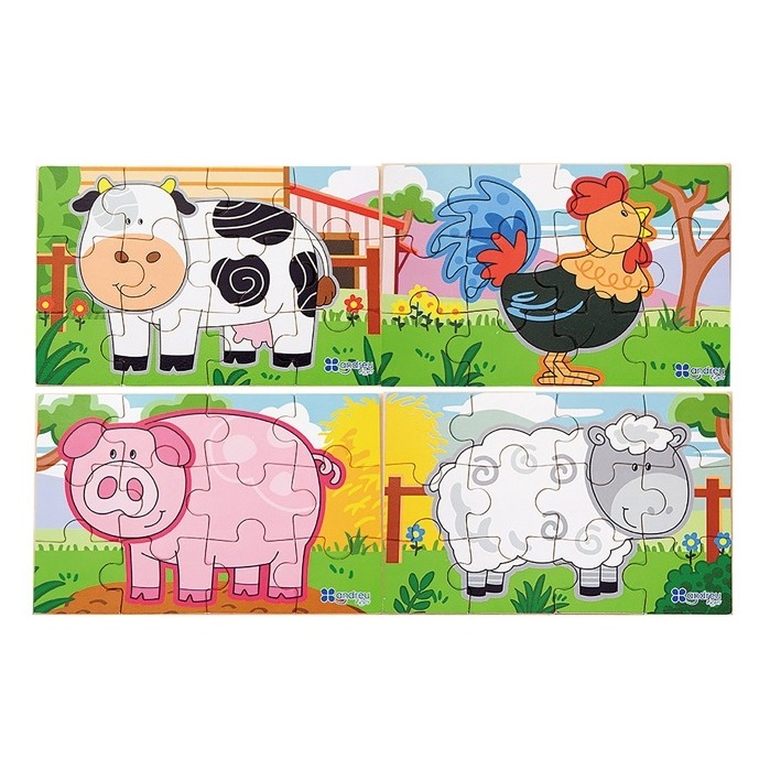 Viga Jigsaw Farm 4 in 1