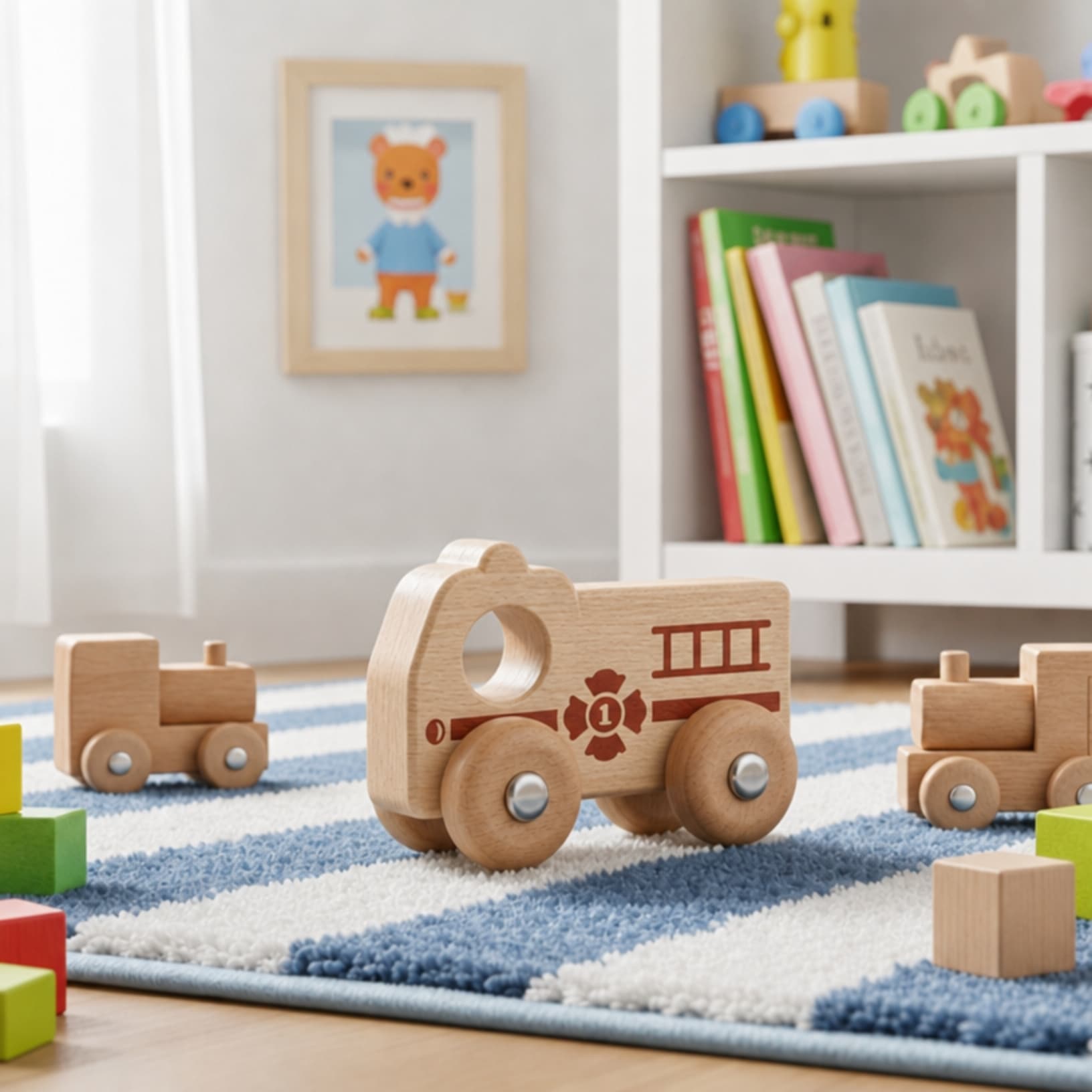 Mini Fire Truck Natural toy car