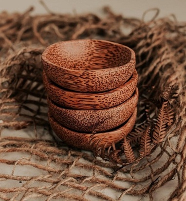 wooden coconut bowls set of 4