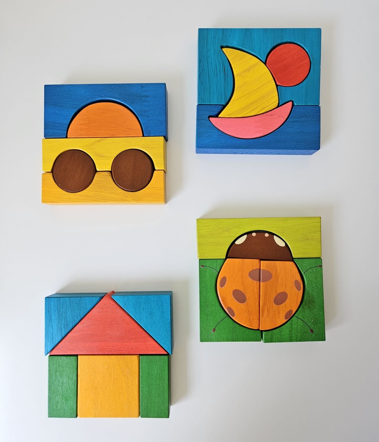 4 in 1 Wooden Block Puzzle for kids
