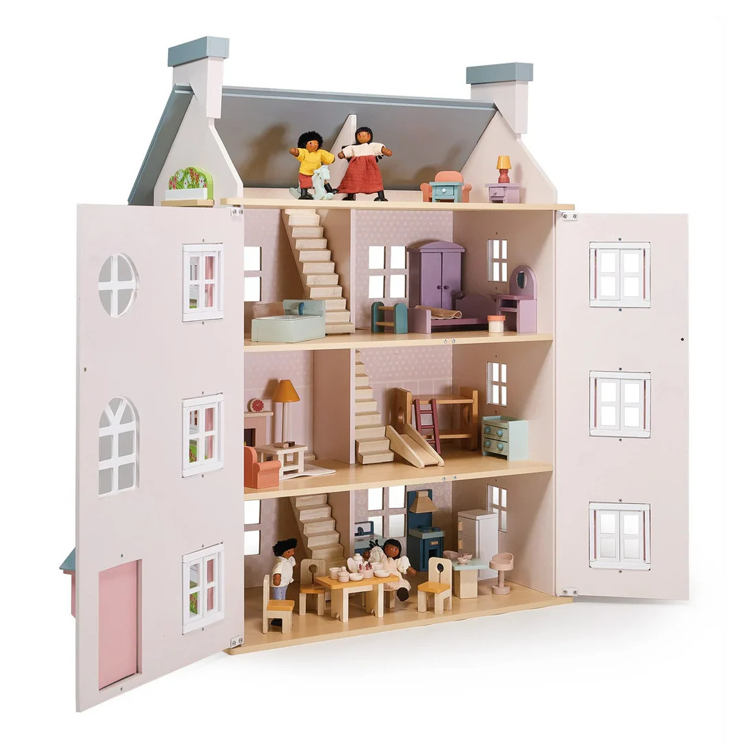 Mentari Heather Hall Dollhouse -  rooms and roof open