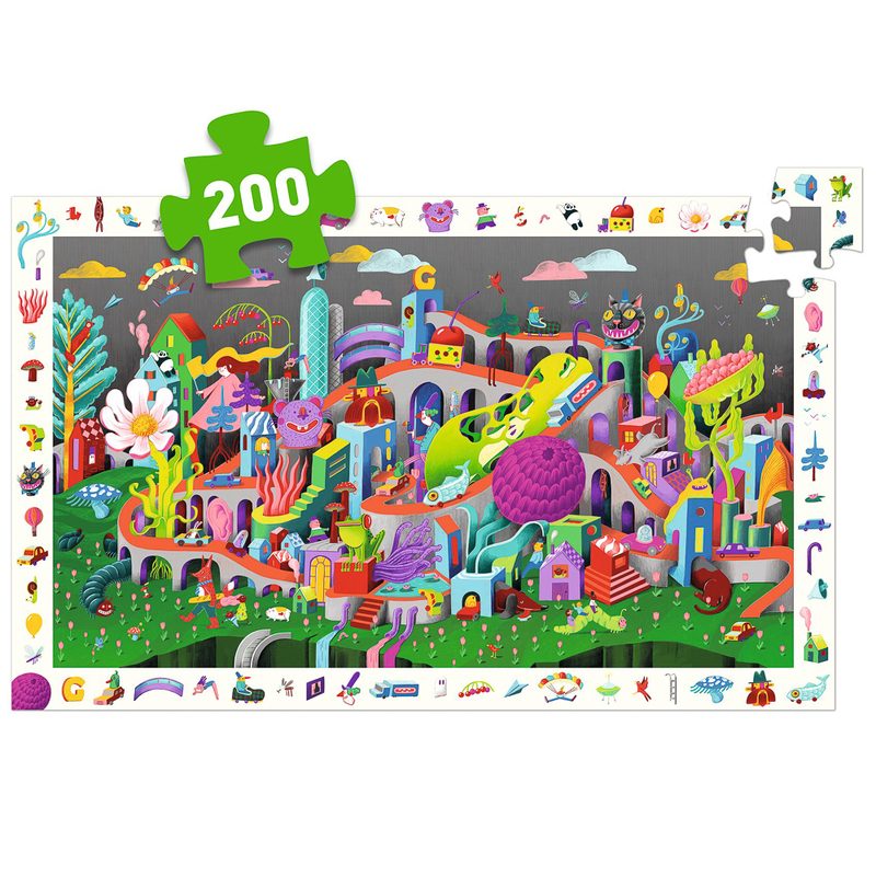 Djeco Crazy Town 200pc Obervation Puzzle