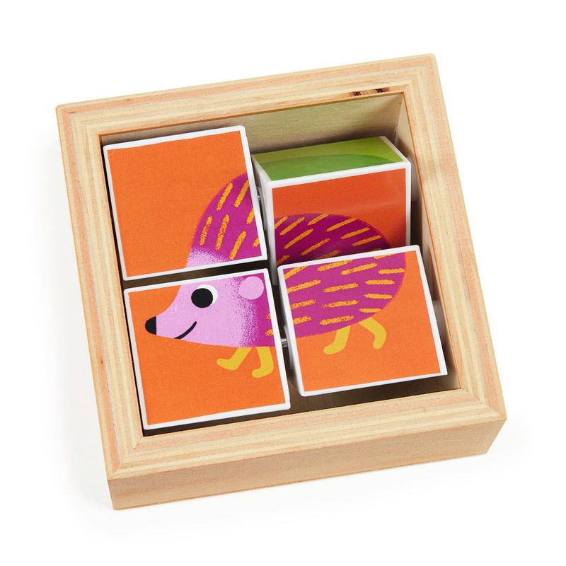 Djeco Tournibist 9 Wooden Swivel Puzzles Pieces in Frame 1