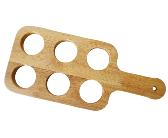 wooden tray for wooden eggs