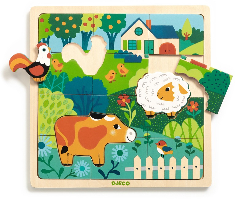 Djeco 12 piece Farm Puzzle Djeco 12 piece Farm Puzzle