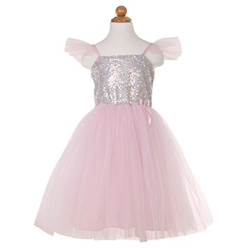 Great Pretenders Pink Sequins Princess Dress Kids Fairytale Costume - image 2