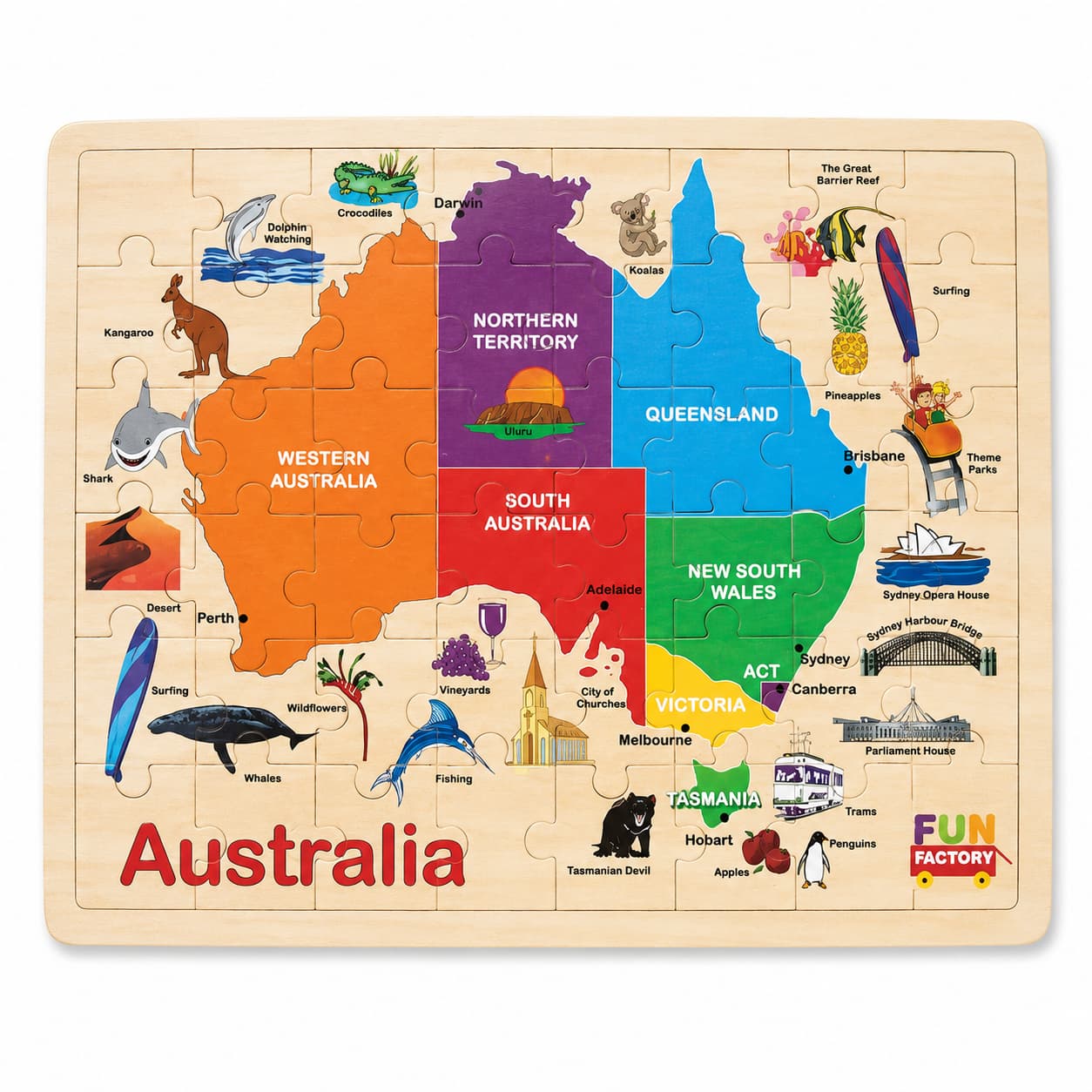  Australia Map Wooden Jigsaw Puzzle