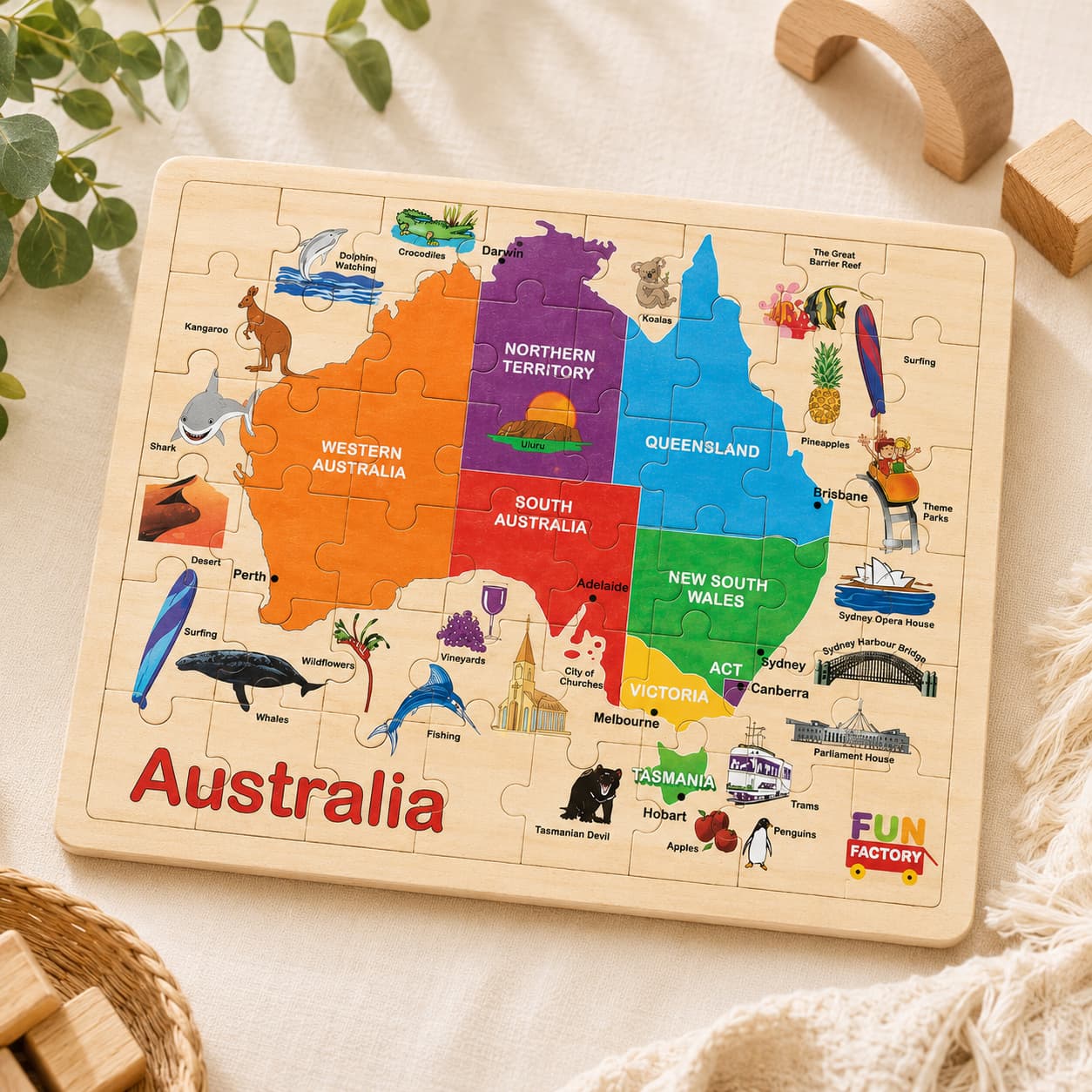 australian map jigsaw puzzle