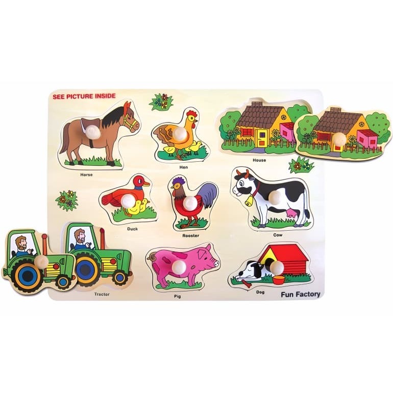 Fun Factory Farm Puzzle with Knobs