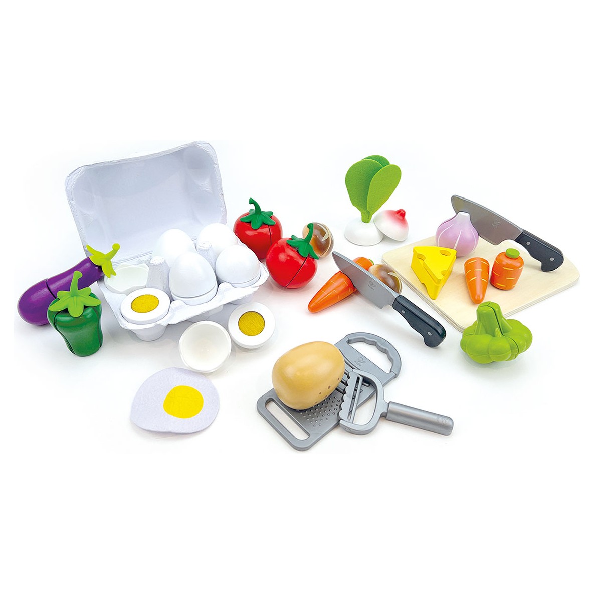 Beleduc Pretend Play Cutting Vegetables and Eggs Cooking Set - image 2
