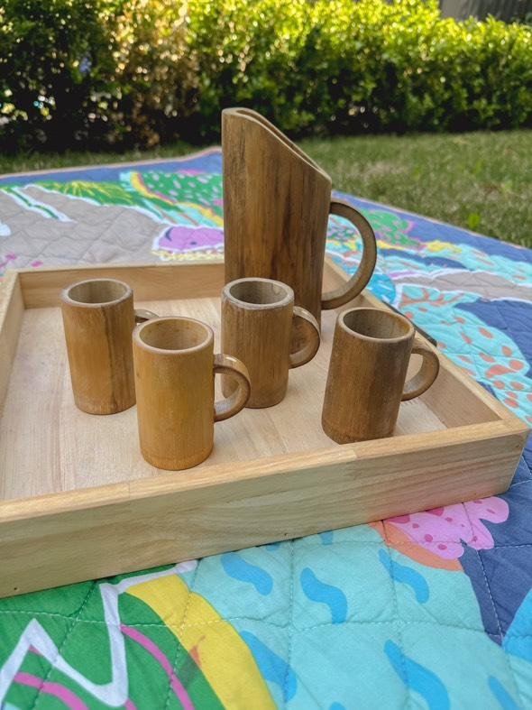 Qtoys Bamboo Jug and Cup Set