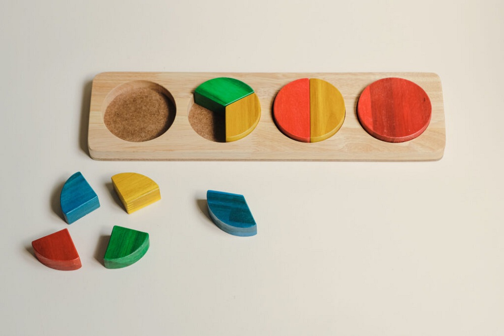 Qtoys Circle Fraction Puzzle Qtoys Circle Fraction Puzzle