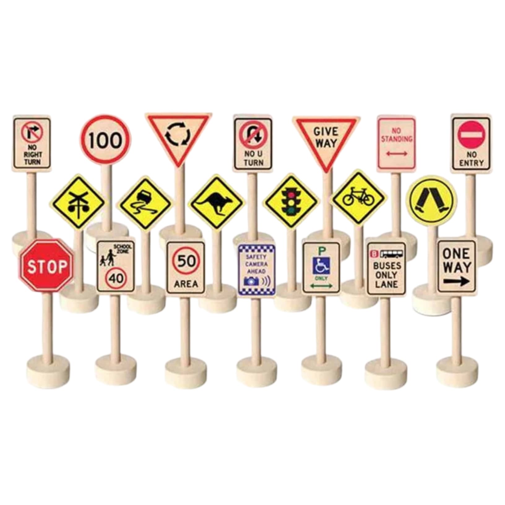 fun factory wooden road sign set