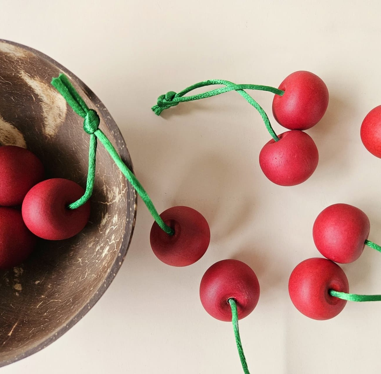 Pretend Play Wooden Cherries
