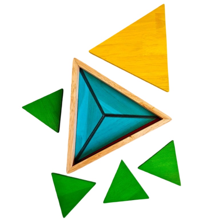 qtoys montessori triangle puzzle toy