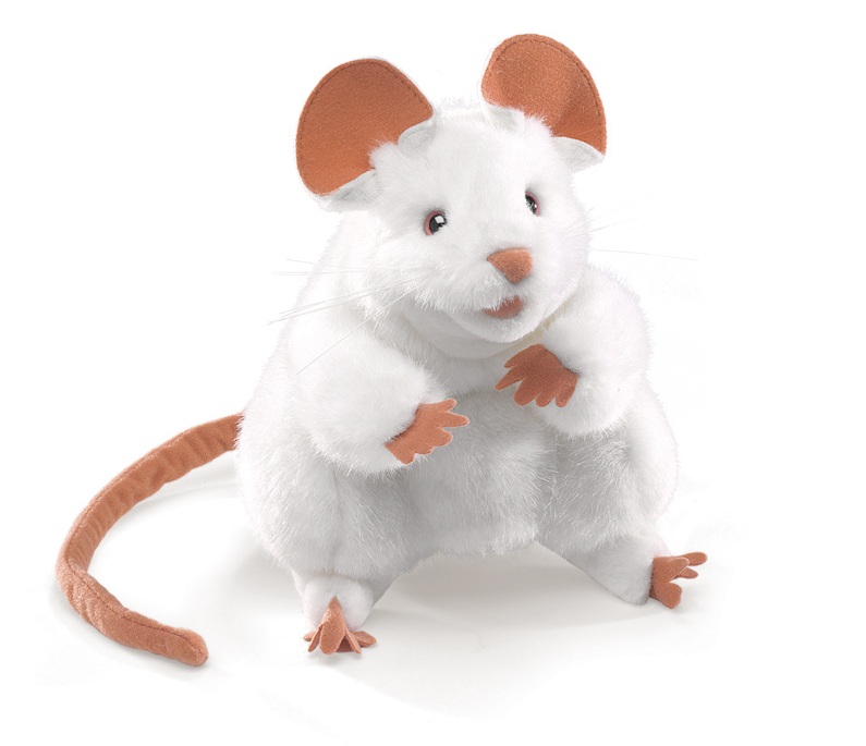 Folkmanis White Mouse Hand Puppet Folkmanis White Mouse Hand Puppet