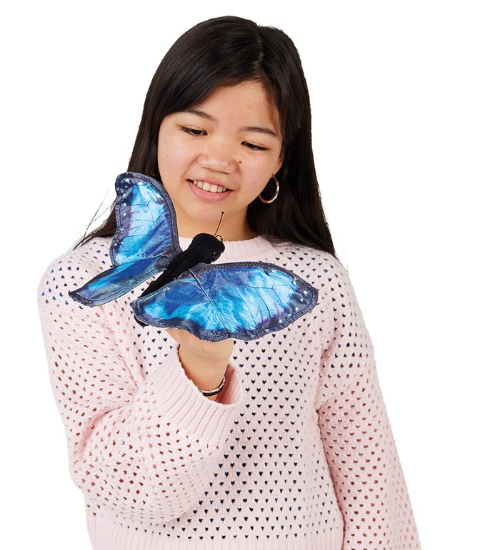 Folkmanis Blue Morpho Butterfly Puppet Folkmanis Blue Morpho Butterfly Puppet