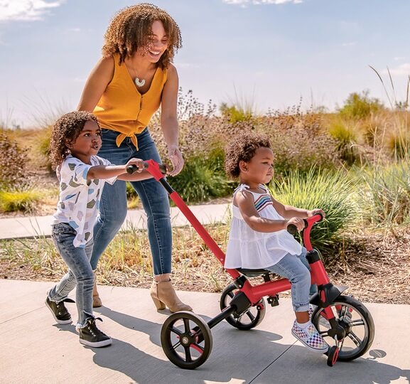 Yvolution YVelo Flippa Trike with child