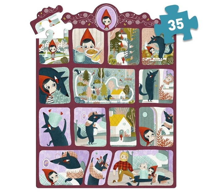 Djeco Little Red Riding Hood 35pc Story Puzzle Djeco Little Red Riding Hood 35pc Story Puzzle