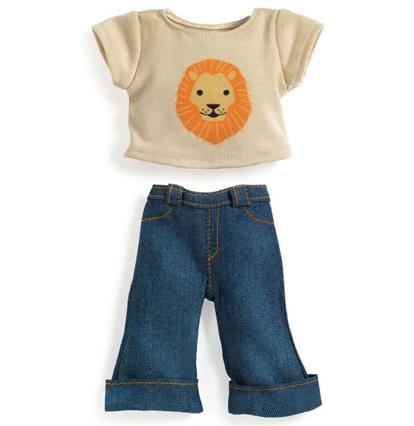 Djeco Lovely Doll Outfit Invory Shirt & Jeans Djeco Lovely Doll Outfit Invory Shirt & Jeans