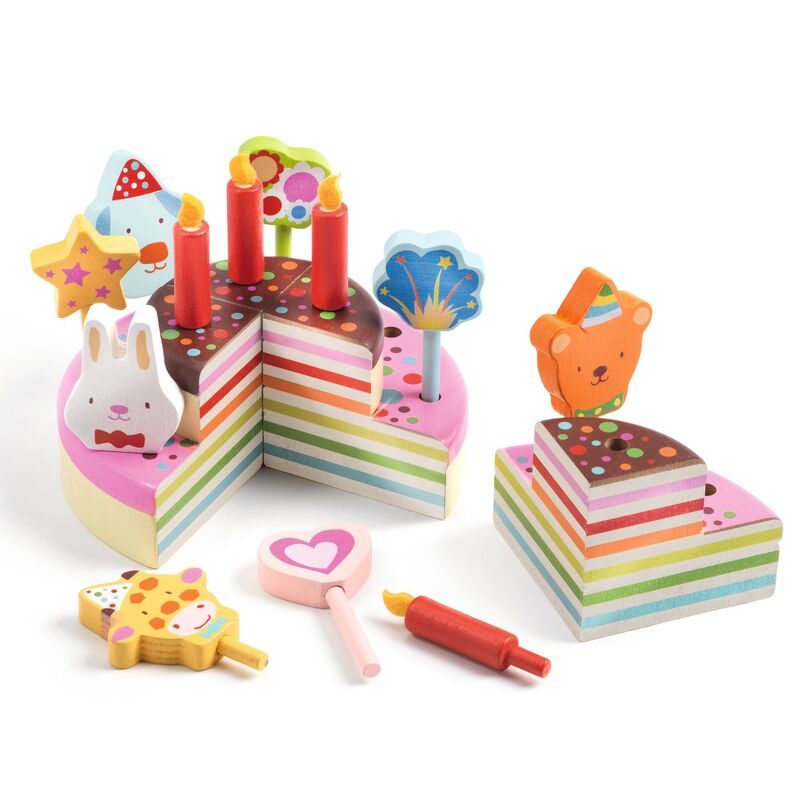 Djeco Happy Birthday Cake & Candles Set