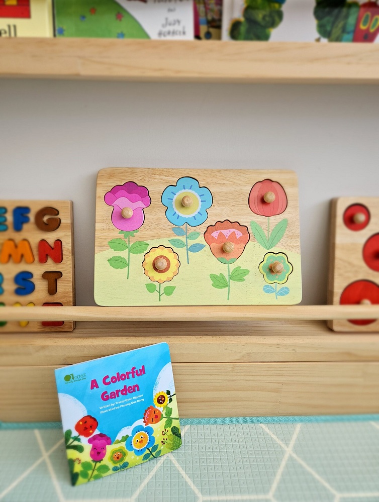Flower Garden Puzzle and Book Set