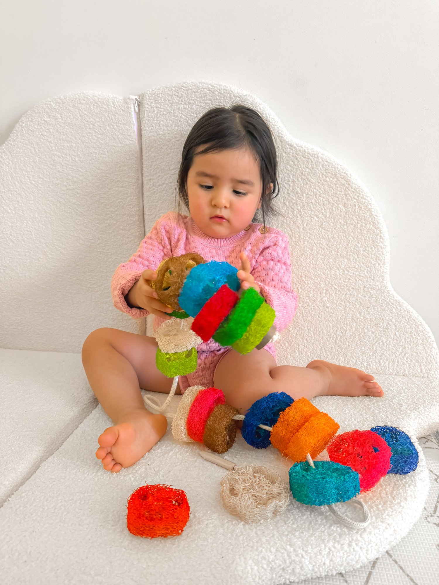 Qtoys Rainbow Loofah Lacing Set