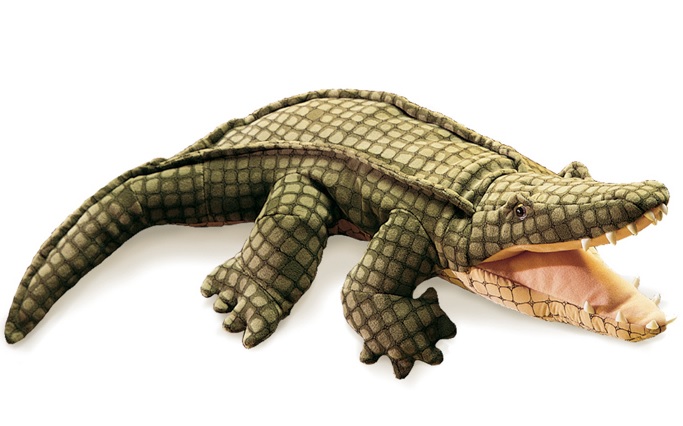 folkmanis alligator crocodile puppet