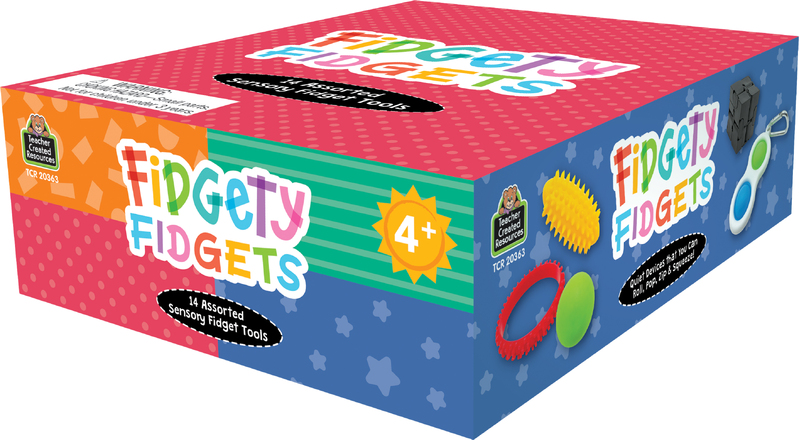 fidgety fidget box with 14 sensory fidget tools