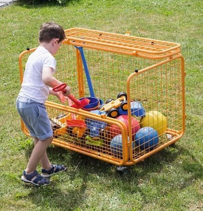 outdoor kids equipment storage cage