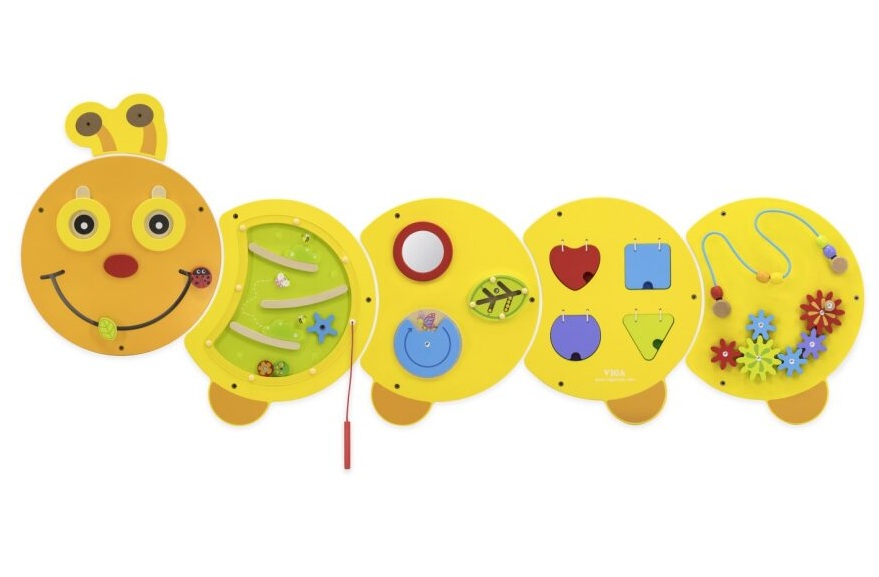 Viga Wall Toy Junior Caterpillar in Yellow Viga Wall Toy Junior Caterpillar in Yellow